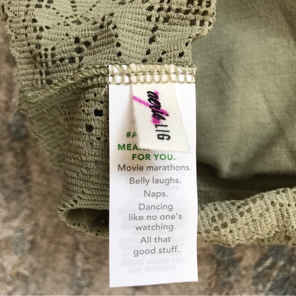 NWOT Aerie Being Lace Back Double Straps Sage Bralette Size L - Picture 7 of 10